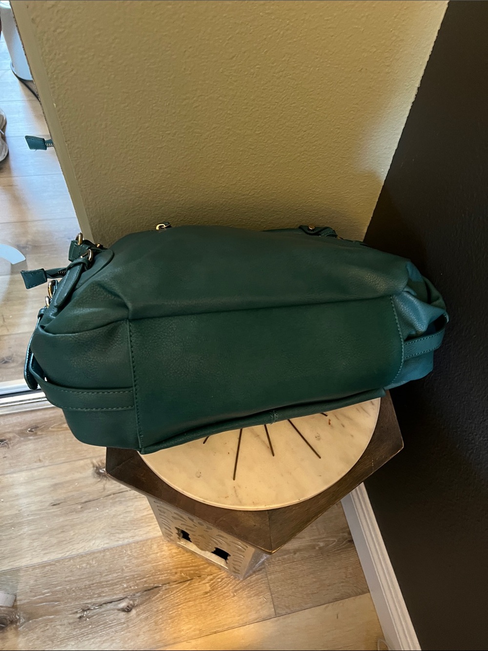 NWT. Urban Expressions, Teal Shoulder Bag &/or crossbody, Luxury Vegan Leather - Picture 9 of 13